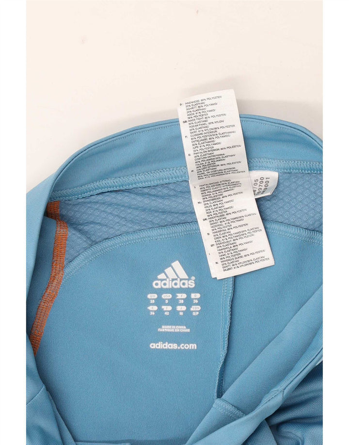 Женские шорты Adidas UK 10, маленькие синие, полиэстер