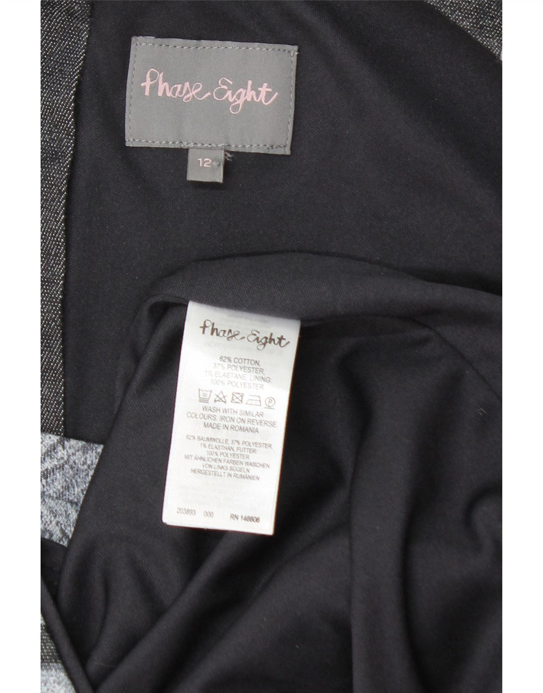 Женское платье-футляр без рукавов PHASE EIGHT, Великобритания 12, хлопок среднего серого цвета с цветочным принтом