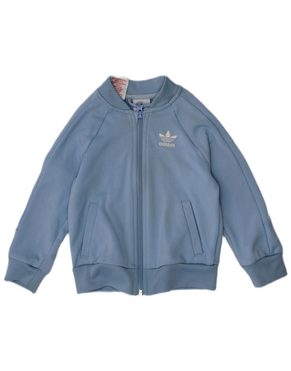 ADIDAS Baby Boys Graphic Full Tracksuit 18-24 Months Blue Colourblock