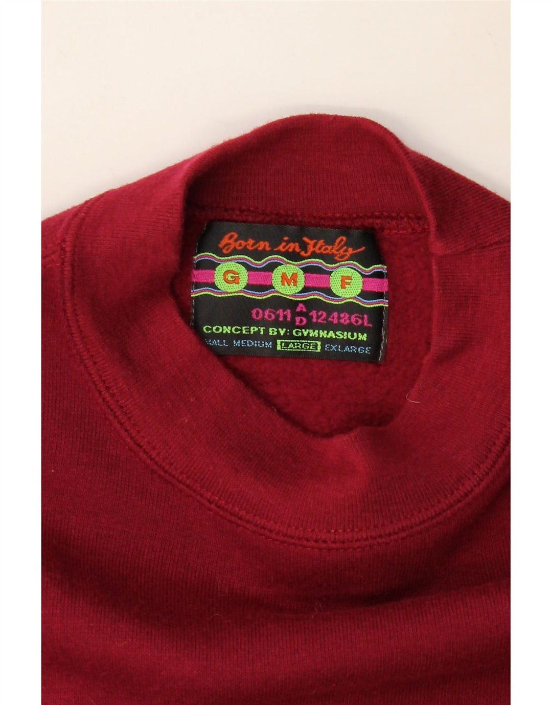 Мужской свитшот с рисунком GYMNASIUM, большой бордовый