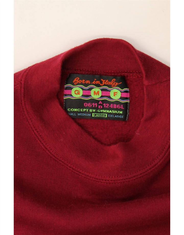 Мужской свитшот с рисунком GYMNASIUM, большой бордовый