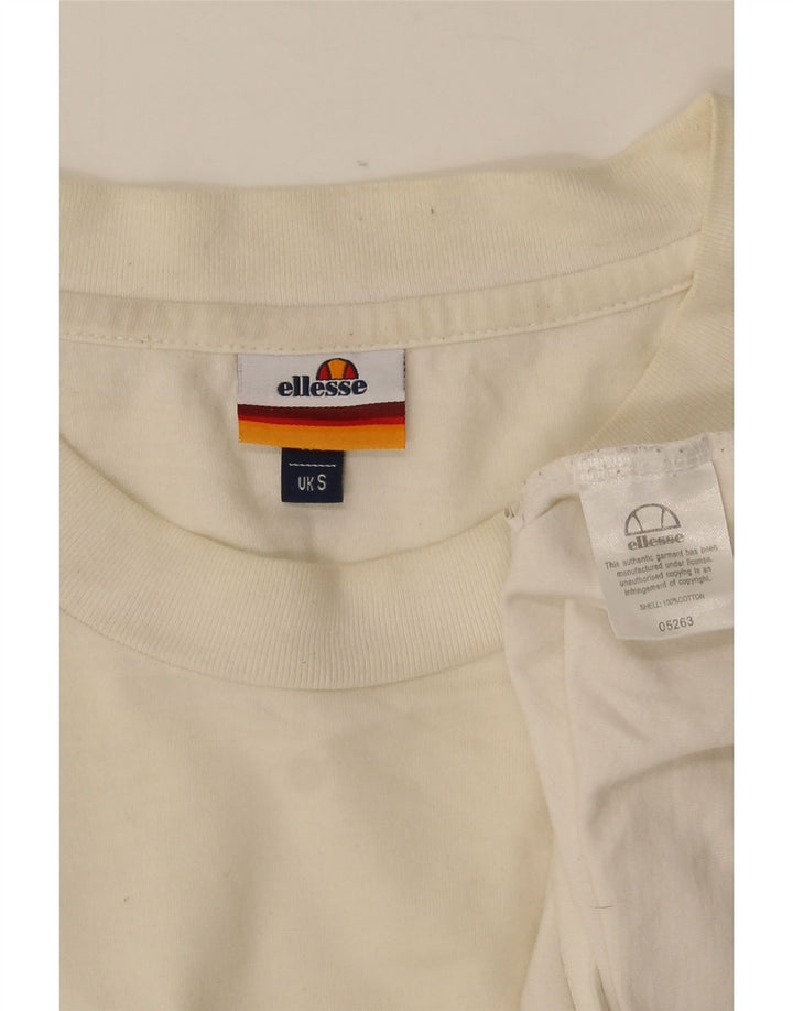 Мужская футболка Ellesse с рисунком, маленький белый хлопковый топ