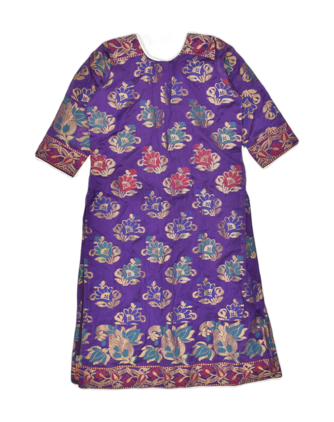 VINTAGE Womens Tent Dress UK 12 Medium Purple Floral | Vintage Vintage | Thrift | Second-Hand Vintage | Used Clothing | Messina Hembry 