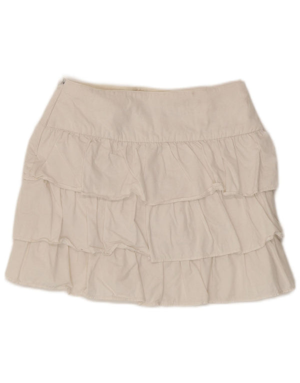 Женская многоярусная юбка Zara XS W24 белая