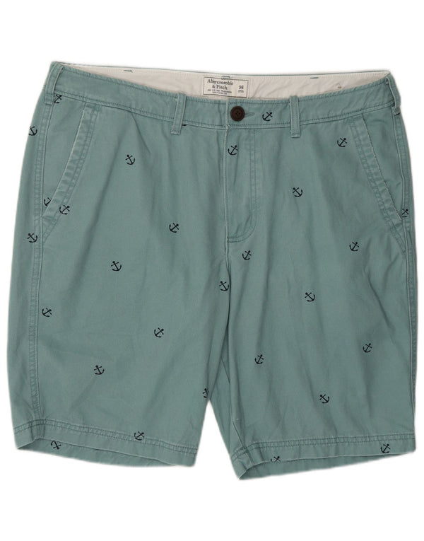 Мужские шорты чинос с рисунком Abercrombie & Fitch W36, большие синие, хлопок