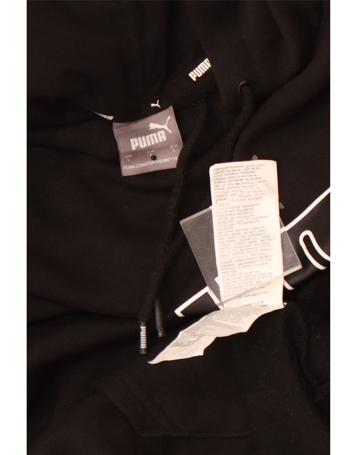 Мужской джемпер с капюшоном PUMA, большой черный, хлопковый