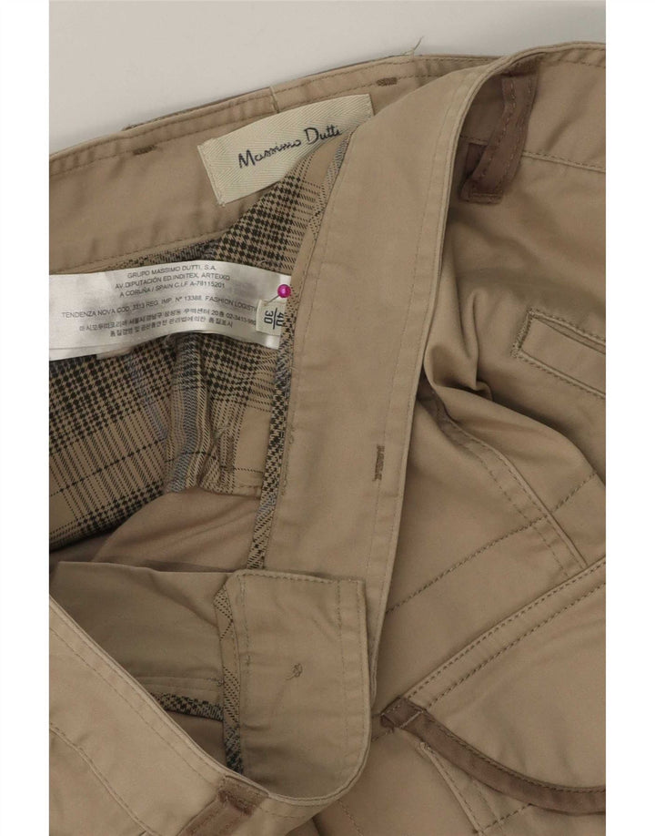 Женские узкие брюки карго Massimo Dutti W30 L32, бежевый хлопок