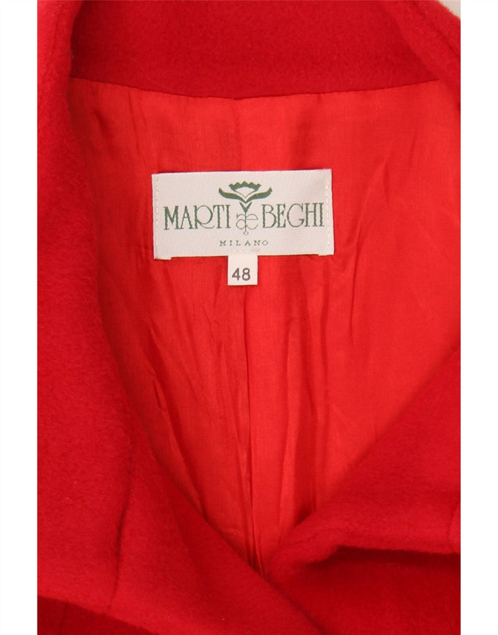 MARTI AE BEGHI Womens 4 Button Blazer Jacket IT 48 XL Red Vintage Marti ae Beghi and Second-Hand Marti ae Beghi from Messina Hembry 