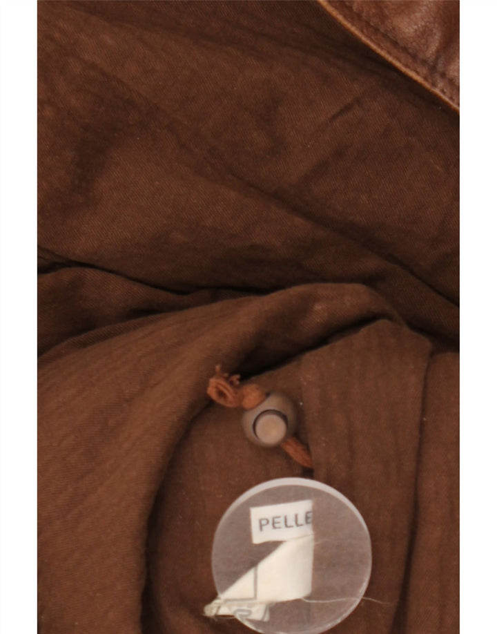 Мужская кожаная куртка VINTAGE UK 42 XL коричневая кожа