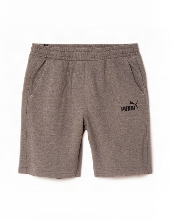 Puma Mens Sport Shorts Large Grey Flecked Cotton