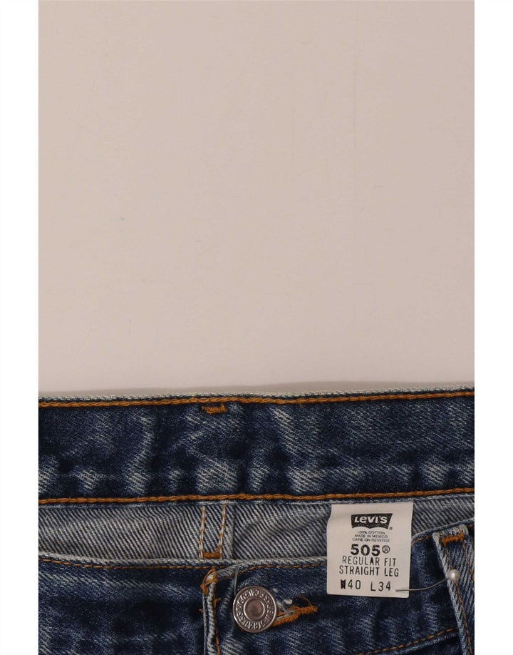 Мужские прямые джинсы Levi's 505 стандартного кроя W40 L34 синие, хлопок
