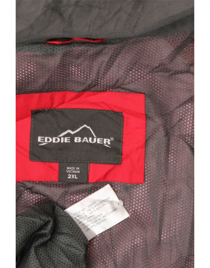Мужская ветровка Eddie Bauer 2XL, красный полиэстер с цветными блоками