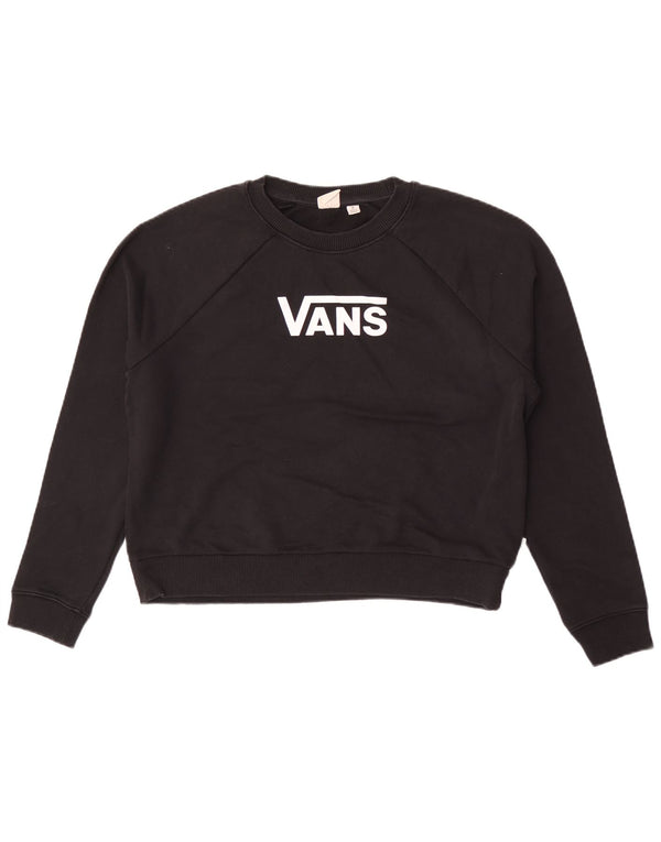 Женский свитер с рисунком Vans UK 14, хлопковый средний черный цвет