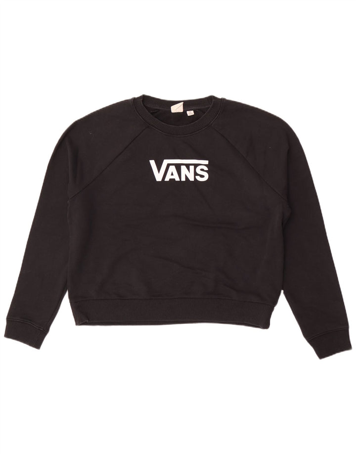 Женский свитер с рисунком Vans UK 14, хлопковый средний черный цвет