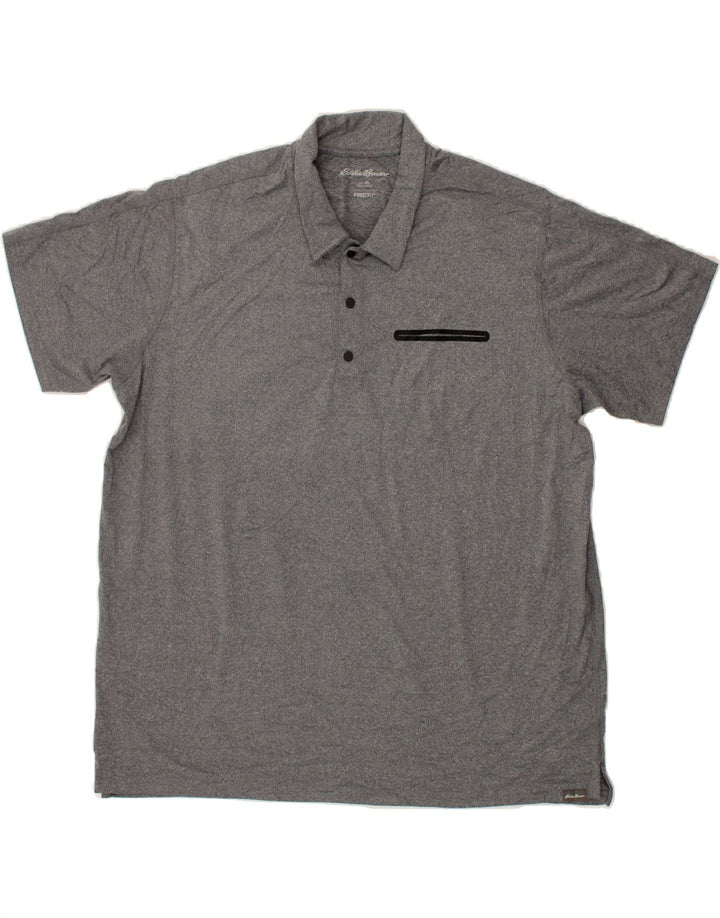 EDDIE BAUER Mens Polo Shirt XL Grey Vintage Eddie Bauer and Second-Hand Eddie Bauer from Messina Hembry 