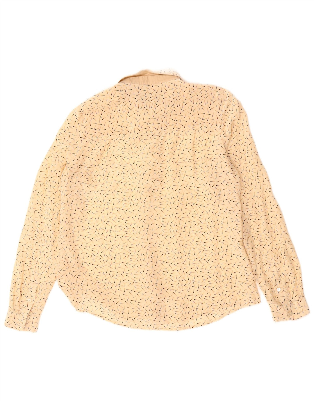 MAISON SCOTCH Womens Abstract Pattern Shirt UK 12 Medium Beige