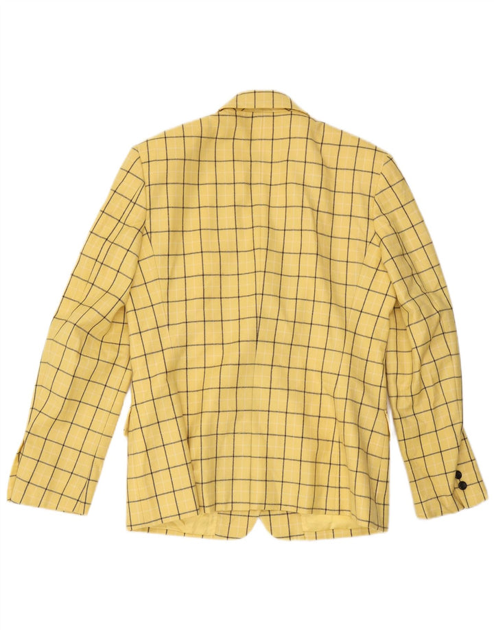 Женский пиджак на трех пуговицах Oliver By Valentino IT 46, большая желтая клетка
