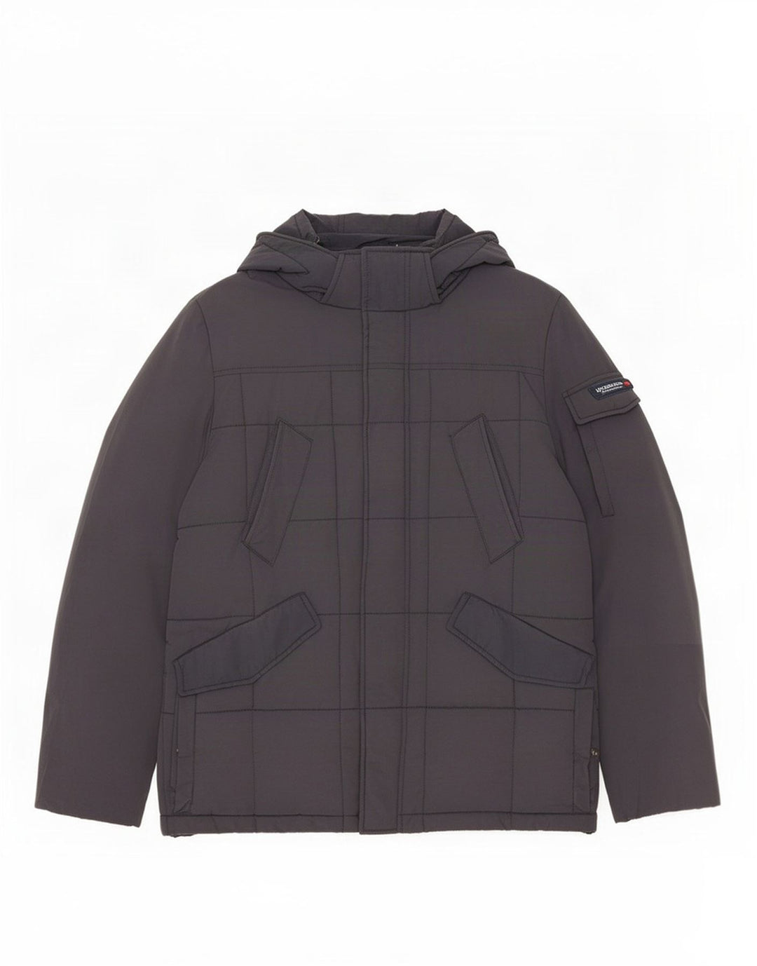 Мужская стеганая куртка Woolrich с капюшоном UK 40, большой темно-синий нейлон