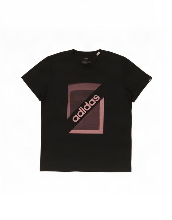 Женская футболка с рисунком Adidas Top UK 16/18, большой черный хлопок