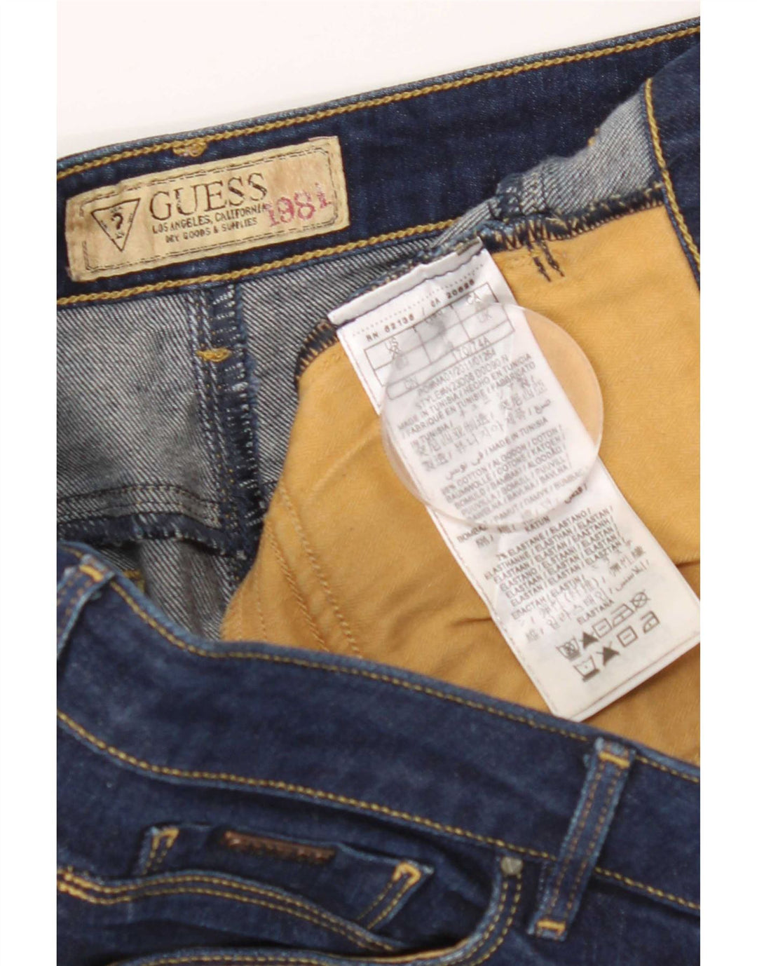 Guess Женская мини-джинсовая юбка W29, средний синий хлопок, хлопок