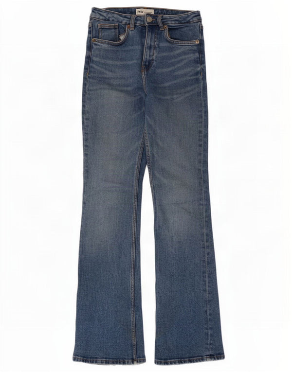 Женские расклешенные джинсы Zara EU 36 XS W26 L31 синие