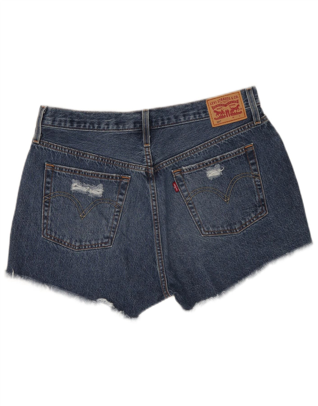 Женские джинсовые шорты Levi's 501 W32, большие синие, хлопок