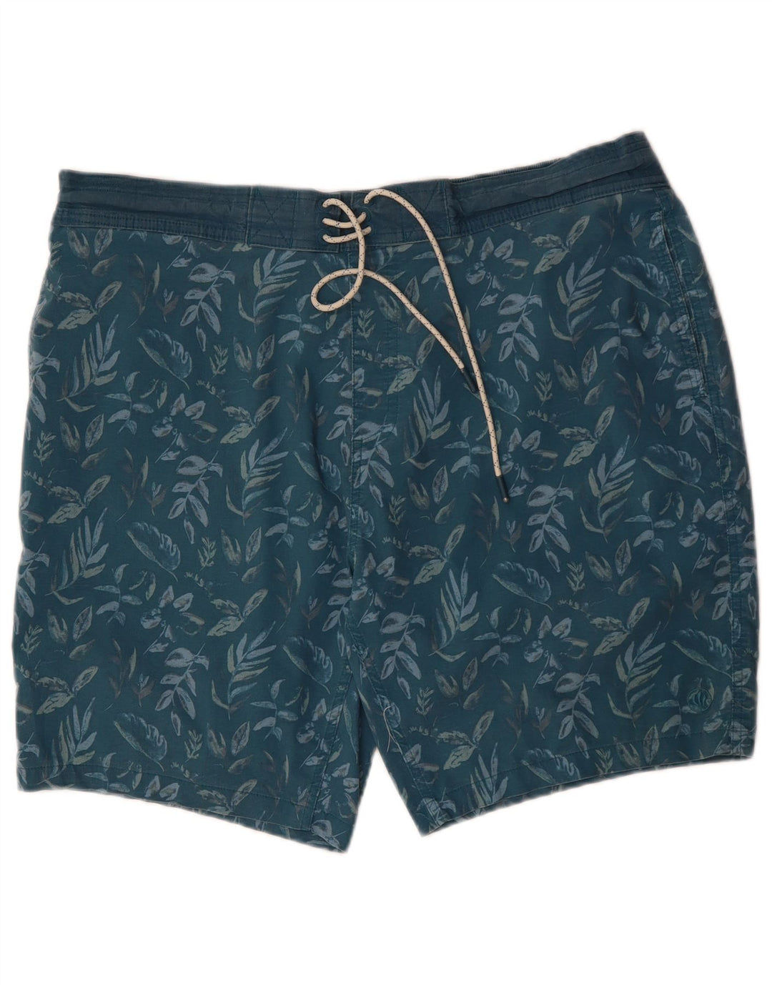 Мужские шорты для плавания FAT FACE XL, синие, полиэстер с цветочным принтом