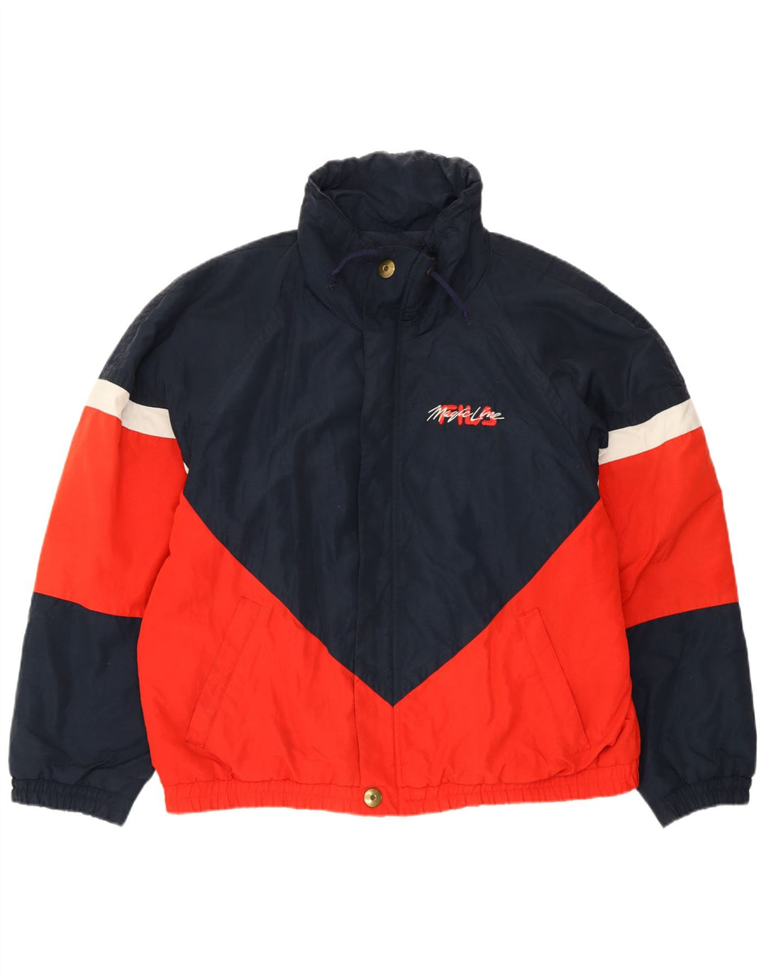 Мужская утепленная куртка FILA Magic Line UK 42 XL Темно-синяя с цветными блоками