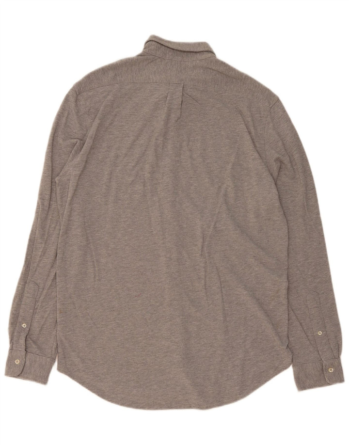 Мужская рубашка из полулегкой сетки Ralph Lauren, большая серая