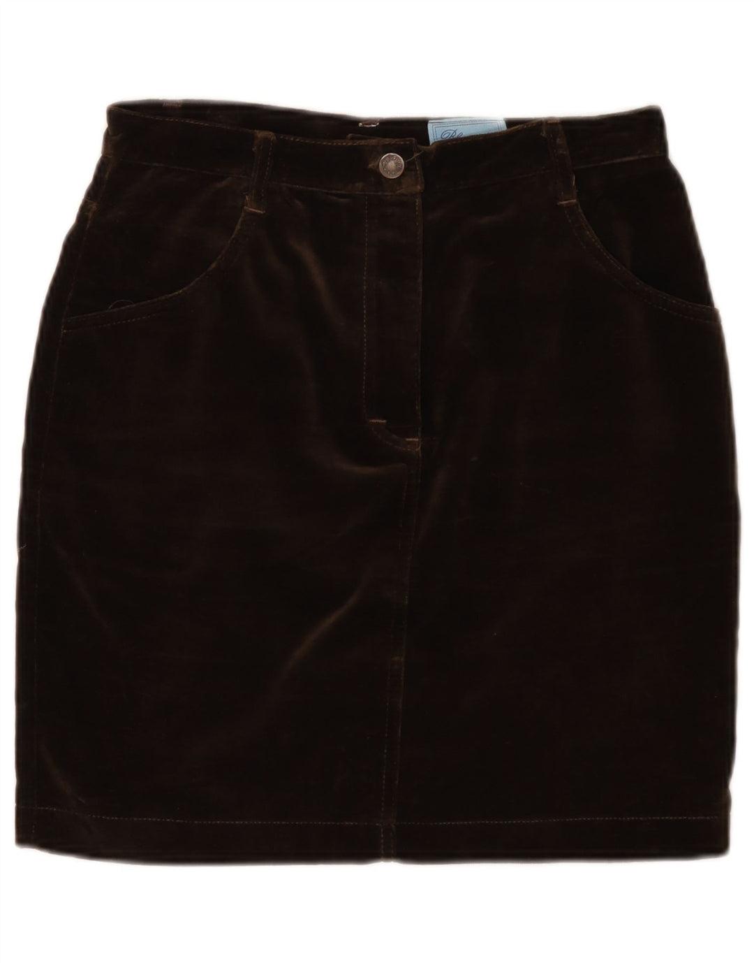 Женская юбка-карандаш Blumarine IT 44 Medium W28 Коричневый хлопок