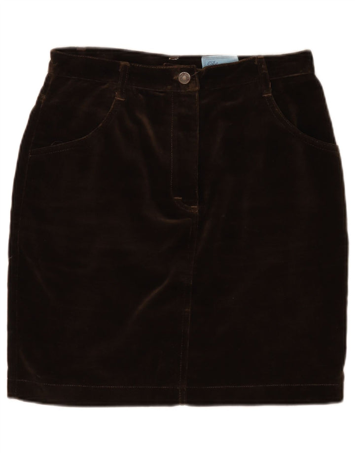 Женская юбка-карандаш Blumarine IT 44 Medium W28 Коричневый хлопок