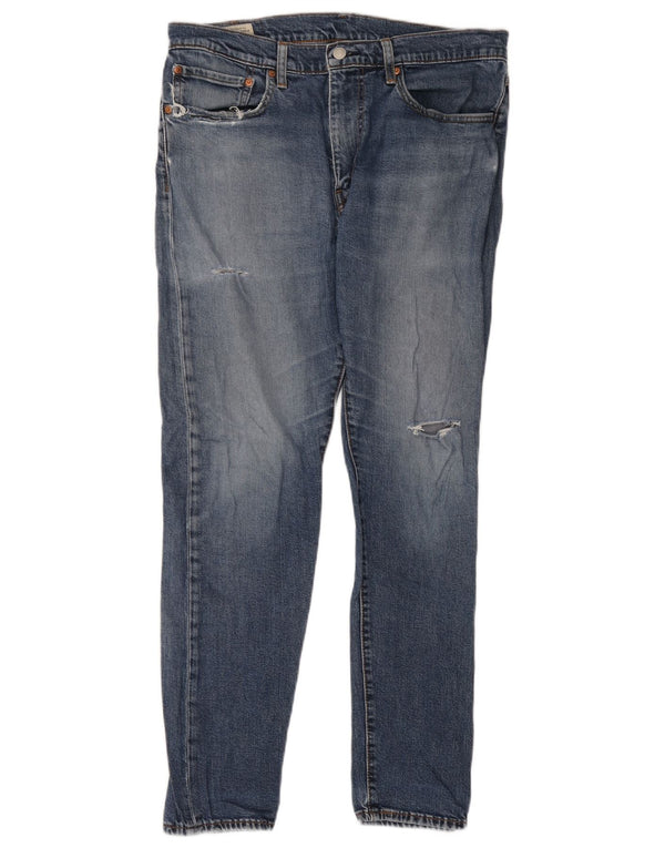 Мужские зауженные зауженные джинсы Levi's 512 W34 L32 синие, хлопок