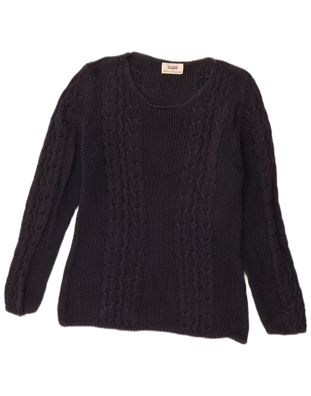 Женский свитер с вырезом «лодочка» SISLEY UK 14, средний темно-синий