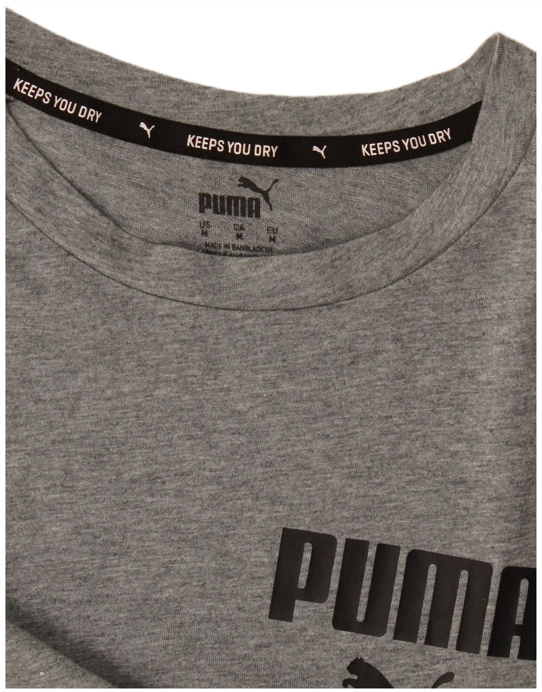 Мужская футболка с рисунком Puma, средний серый в крапинку