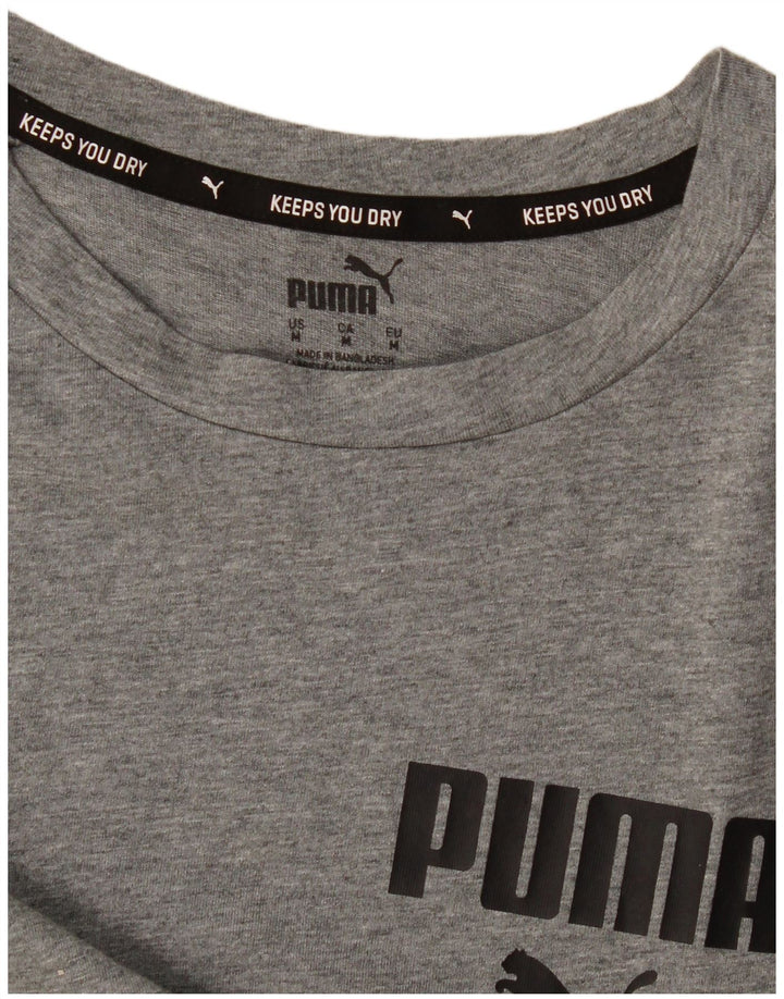 Мужская футболка с рисунком Puma, средний серый в крапинку