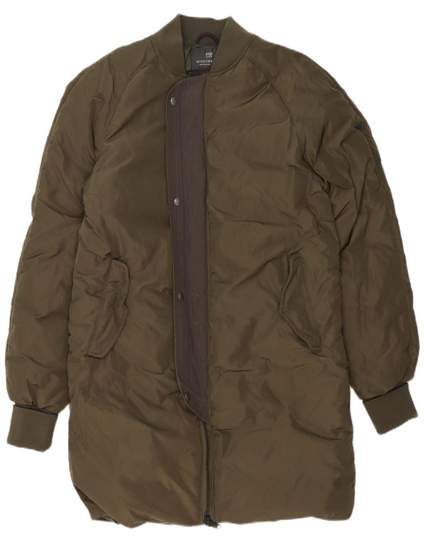 Женское пуховое пальто Scotch & Soda UK 38 Средний зеленый