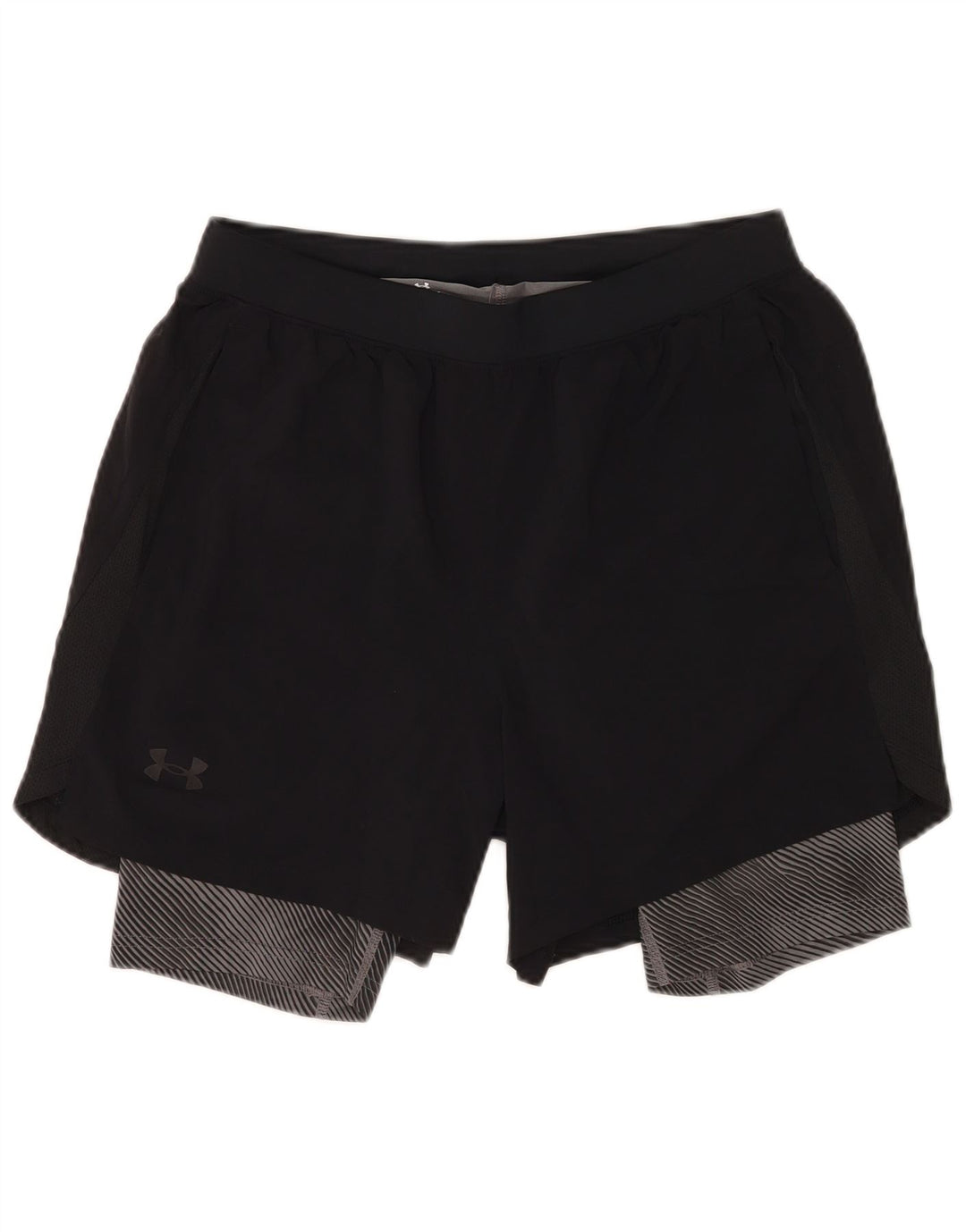 Мужские спортивные шорты с графическим принтом Under Armour, большие черные