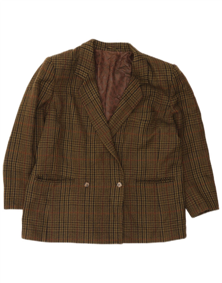 Женский пиджак Marina Rinaldi, размер 25, большой, хаки, узор "гусиные лапки"