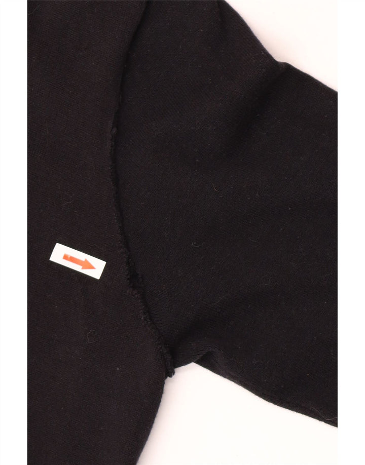 Мужской кардиган Zara, большой черный хлопковый свитер