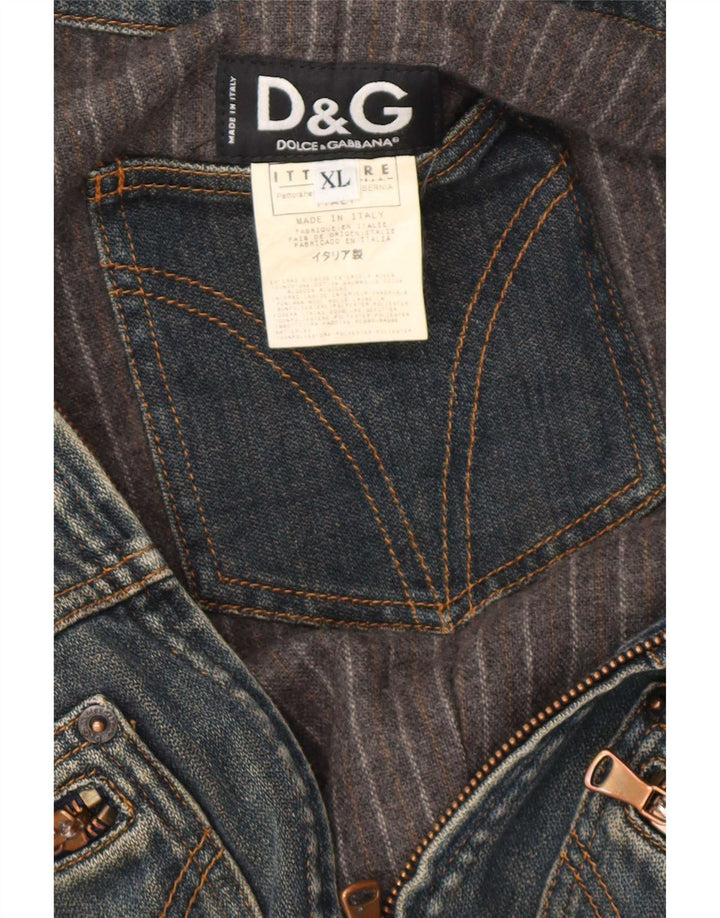 Мужская джинсовая куртка Dolce & Gabbana UK 42 XL, синяя, хлопок