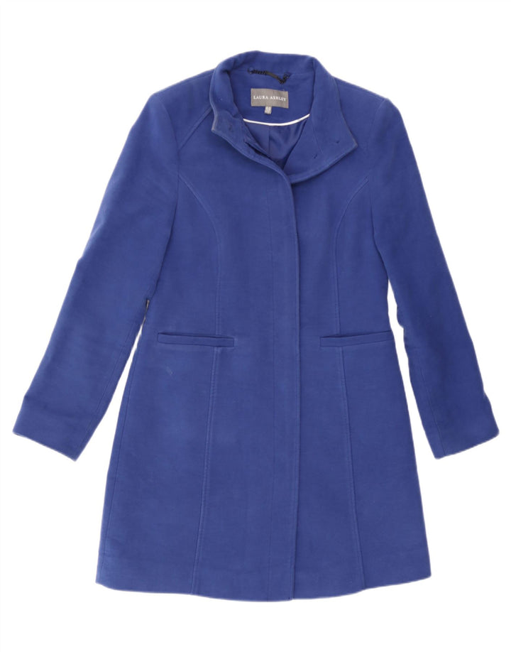 Женское пальто Laura Ashley UK 10, маленькое синее, хлопок