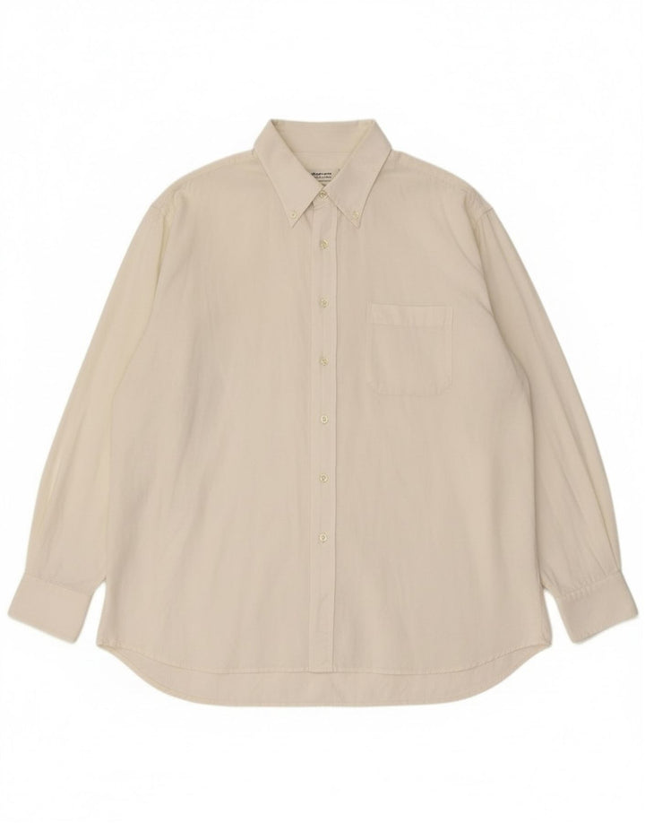 Мужская рубашка Roccobarocco, размер 49, 3XL, белый хлопок