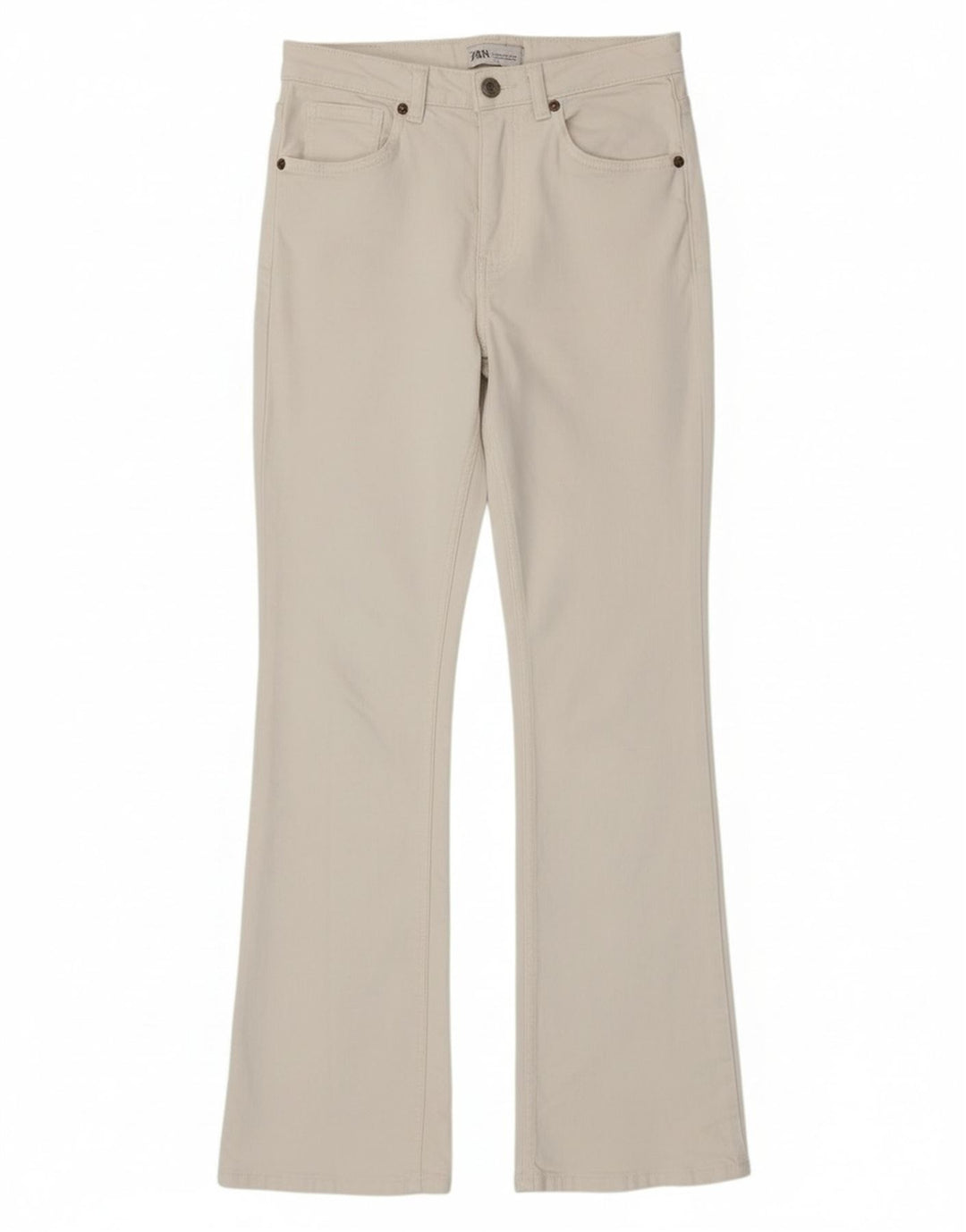 Женские расклешенные джинсы Zara EU 36 XS W26 L32 белые