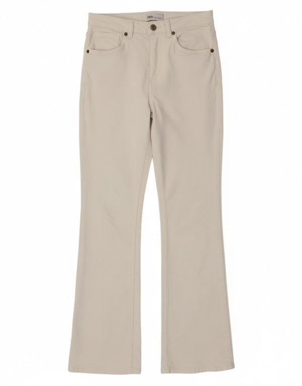 Женские расклешенные джинсы Zara EU 36 XS W26 L32 белые