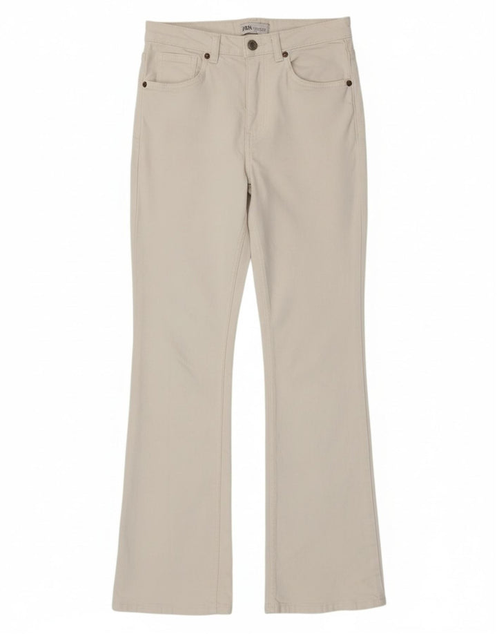 Женские расклешенные джинсы Zara EU 36 XS W26 L32 белые