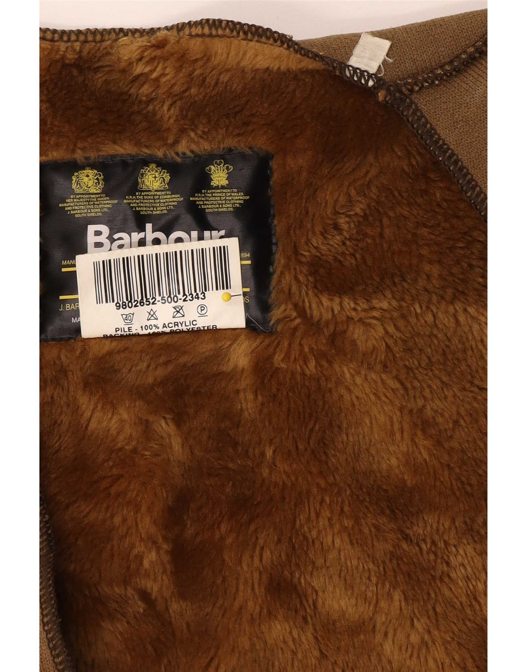 Мужской жилет Barbour из шерпы, размер 52, большой, коричневый акрил