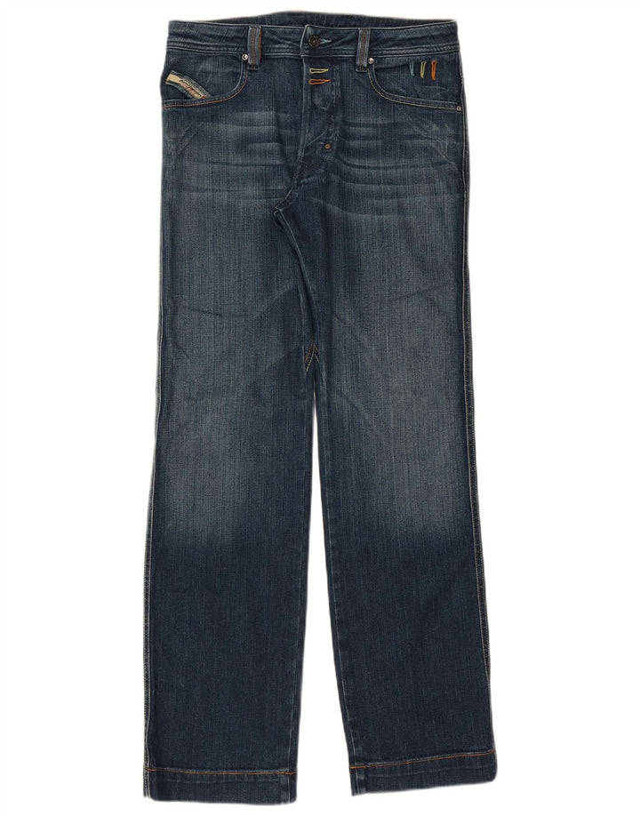 Мужские прямые джинсы Diesel W30 L33 синие, хлопок