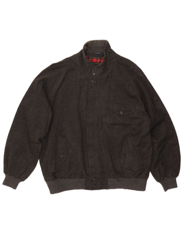 Мужская куртка-бомбер Brooks Brothers UK 44 2XL серая шерсть