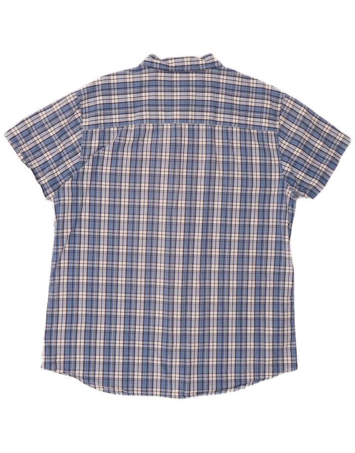 Мужская рубашка стандартного кроя с коротким рукавом Wrangler XL синяя клетка