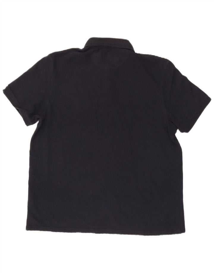 Мужская рубашка-поло Ted Baker, размер 6, 2XL, темно-синяя, хлопок